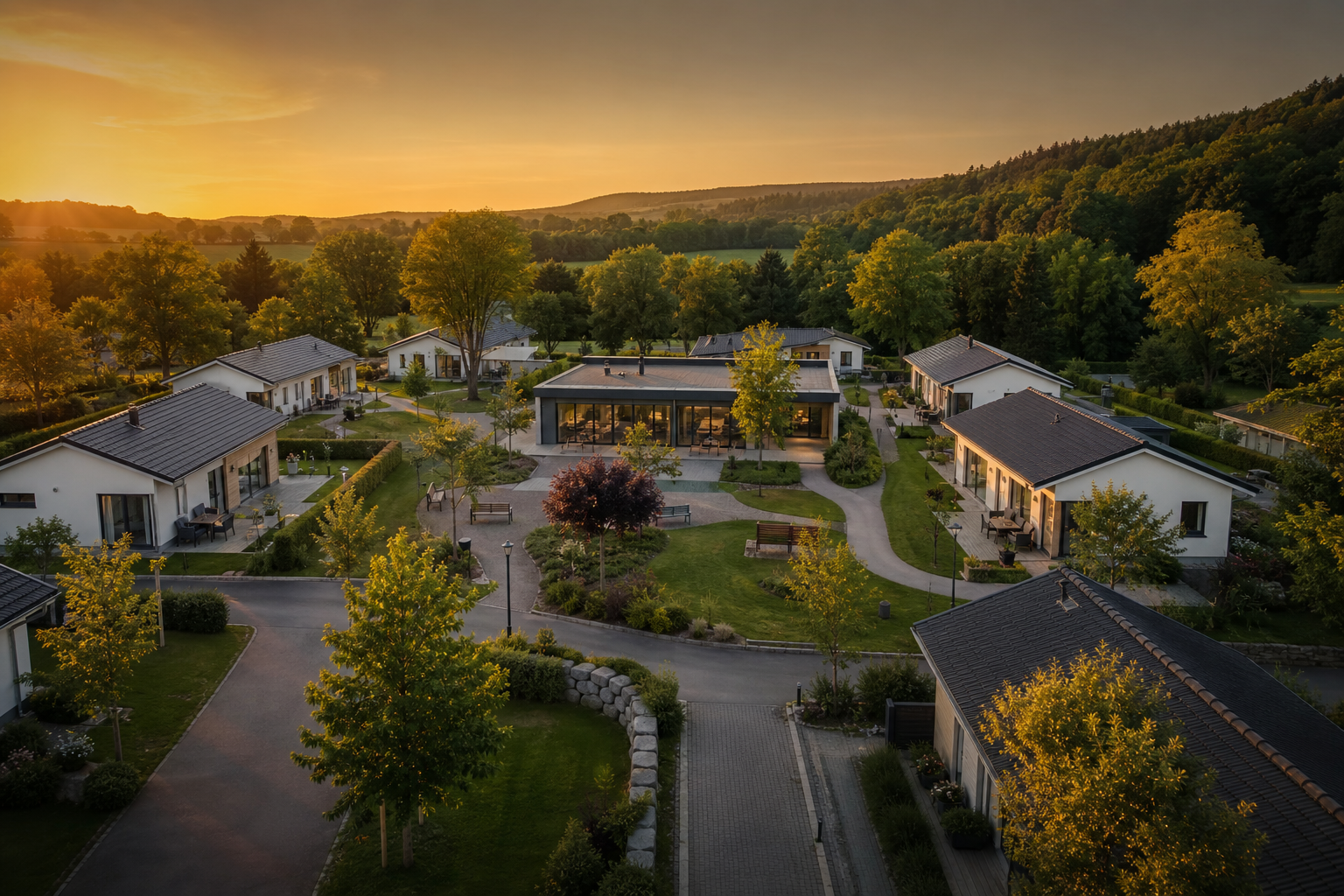 KONIKER Wohnpark 55+ – kleine Häuser um ein Gemeinschaftshaus